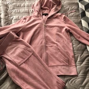 Juicy couture pink velour tracksuit